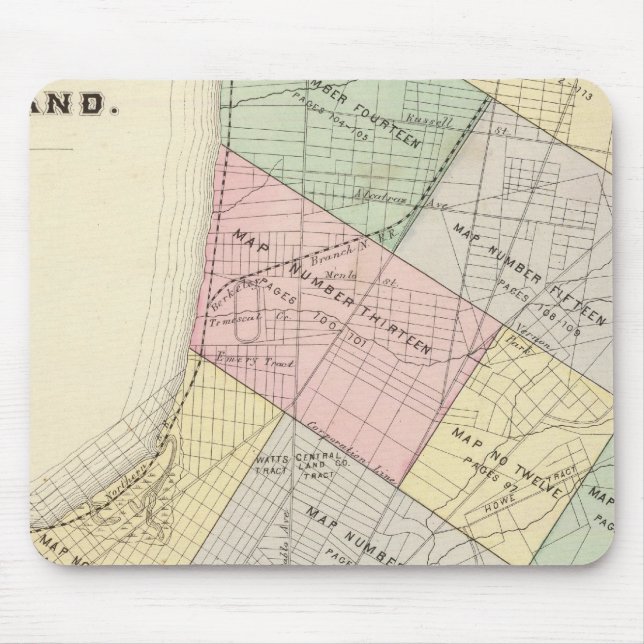 Oakland index map mouse mat (Front)