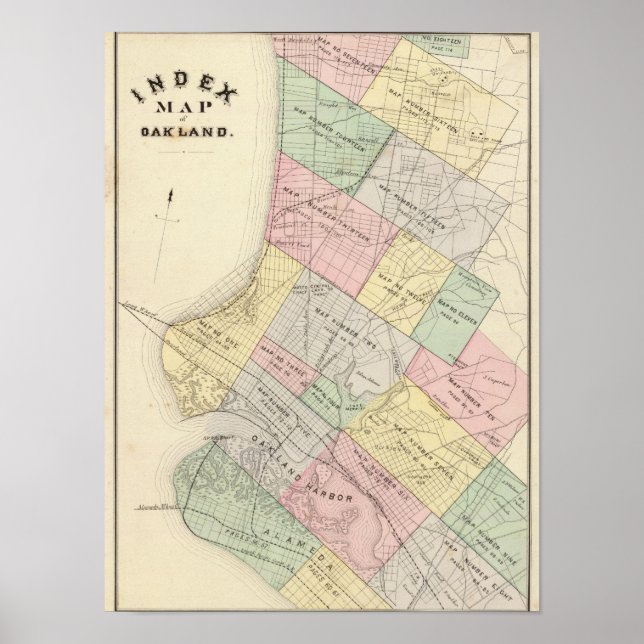 Oakland index map poster (Front)