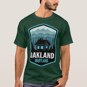 Oakland Maryland Mountain Town Cabin T-Shirt