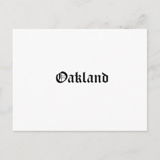 Oakland Old English Font Postcard