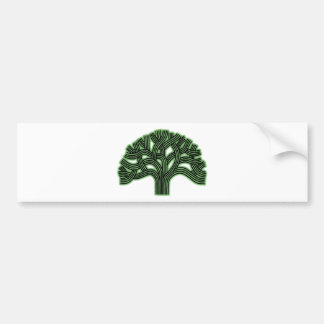Oakland Tree Green Haze Bumper Sticker