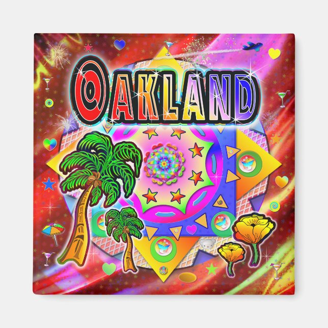 Oakland Tropical Friends Magnet (Front)