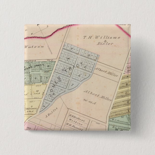 Oakland, vicinity 7 15 cm square badge (Front)