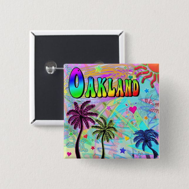 Oakland Vivid Romance Button (Front & Back)