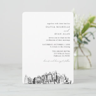 Oakland Wedding Elegant Skyline Invitation