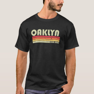 Oaklyn Nj New Jersey Funny City Home Root  Retro 7 T-Shirt