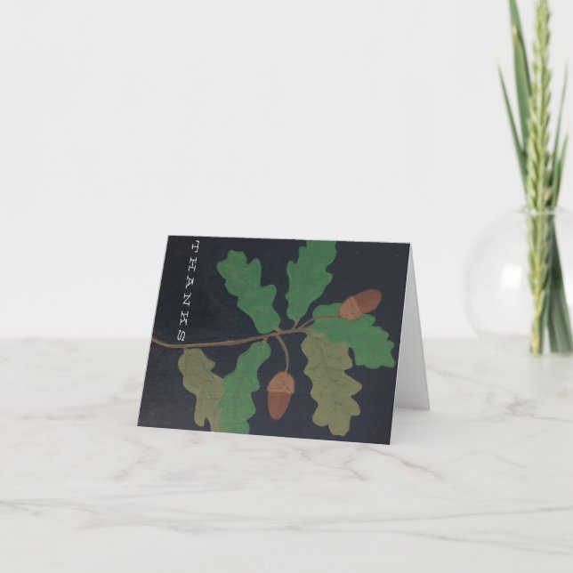Oaks and Acorns Thank You Card (Front)