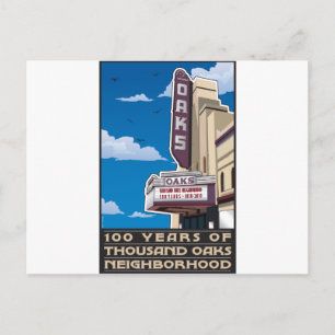 Oaks Theatre on Solano Avenue in Berkeley, CA Postcard