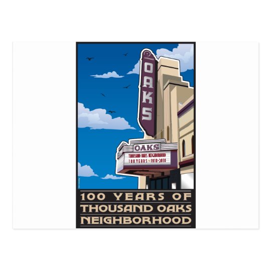 Oaks Theatre on Solano Avenue in Berkeley, CA Postcard