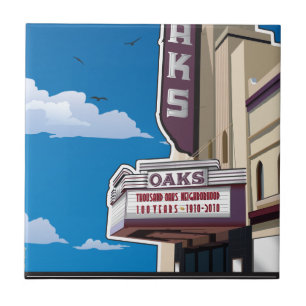 Oaks Theatre on Solano Avenue in Berkeley, CA Tile