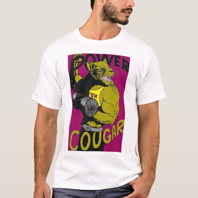 OAKTON HIGH SCHOOL (Vienna, Va) POWER COUGAR T-Shirt (Front)