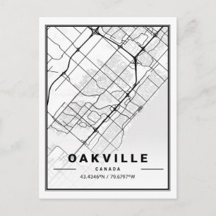 Oakville Ontario Canada  Travel City Map Poster Postcard