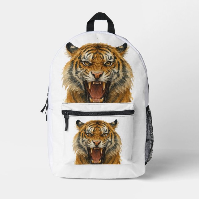 oar of the Wild Strength in Every Stripe Printed Backpack (Front)