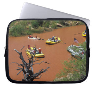 Oar powered rafts turn into the Colorado River Laptop Sleeve