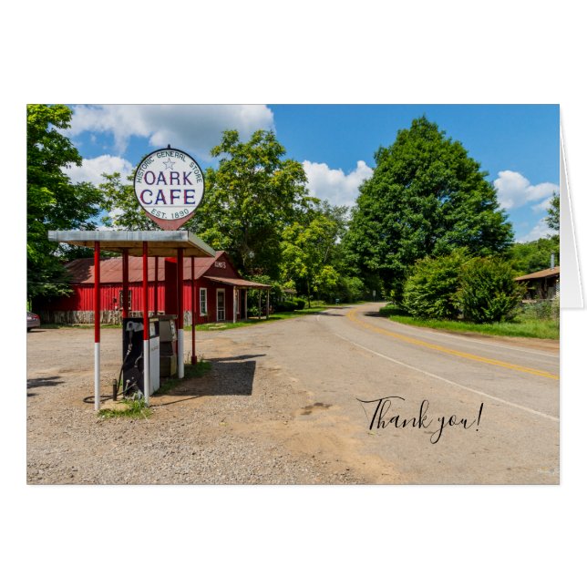 Oark Gas Station Thank You Card (Front Horizontal)