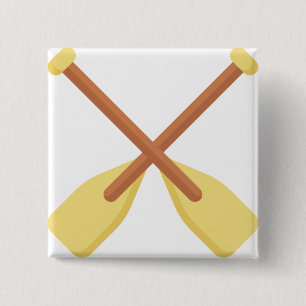 Oars 15 Cm Square Badge