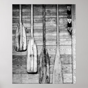 Oars are hung on wooden shed in Big Cypress, 2 Poster