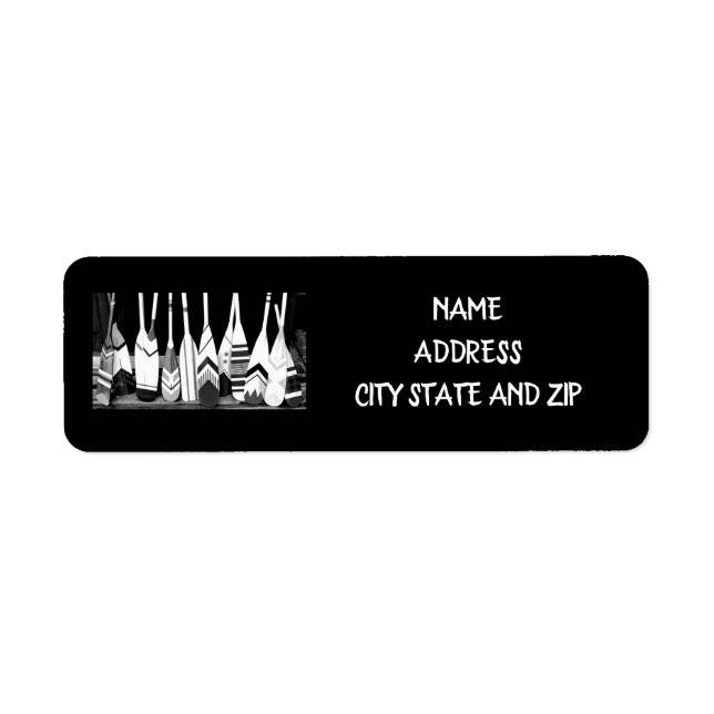 *OARS OR CANOER'S* RETURN ADDRESS LABELS (Front)