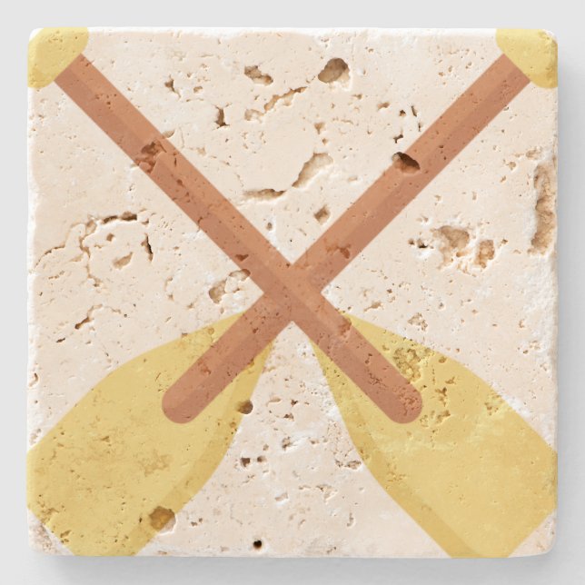 Oars Stone Coaster (Front)
