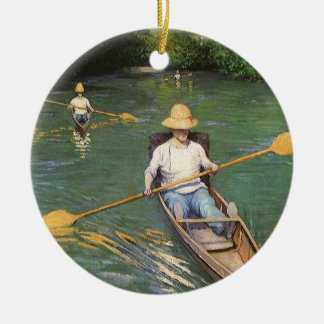 Oarsmen by Gustave Caillebotte, Vintage Fine Art Ceramic Tree Decoration