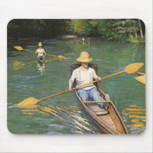 Oarsmen by Gustave Caillebotte, Vintage Fine Art Mouse Mat