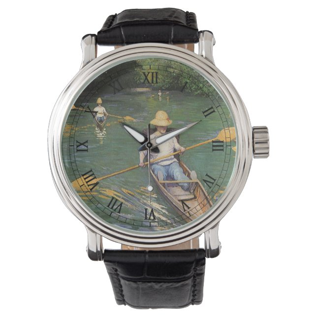 Oarsmen by Gustave Caillebotte, Vintage Fine Art Watch (Front)