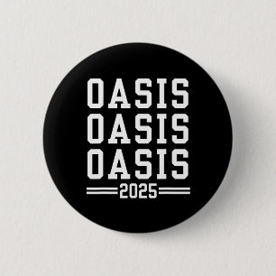 Oasis 2025 Vacation Ca Vintage Retro Souvenirs Red 6 Cm Round Badge