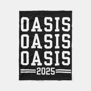 Oasis 2025 Vacation Ca Vintage Retro Souvenirs Red Fleece Blanket