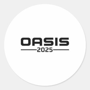 Oasis 2025 Vacation California Ca Vintage Retro So Classic Round Sticker