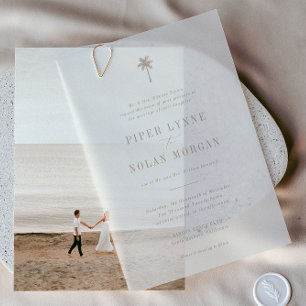 OASIS Beach Wedding  Vellum Invitations