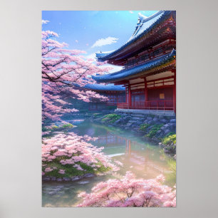 Oasis Behind the Temple Poster