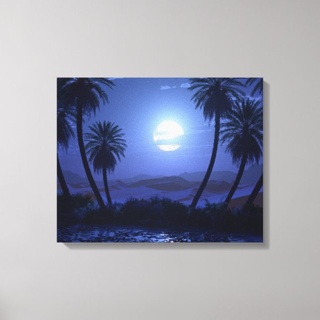 Oasis (Blue Moon) Canvas Print (Front)