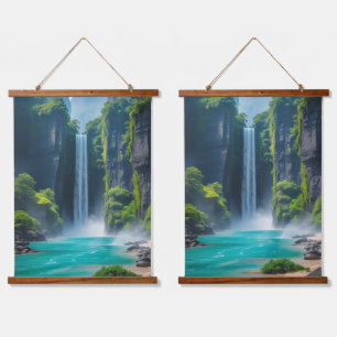 Oasis Cascade – Exotic Waterfall Hanging Tapestry