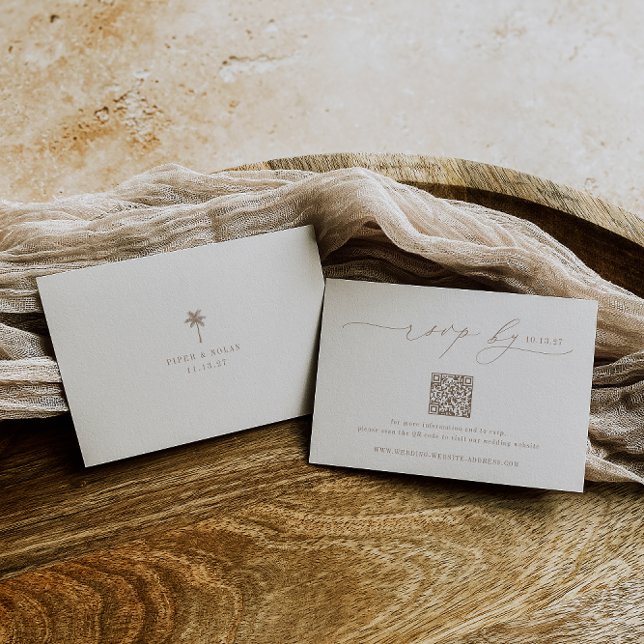 OASIS Minimalist Wedding QR Code RSVP Card (Creator Uploaded)