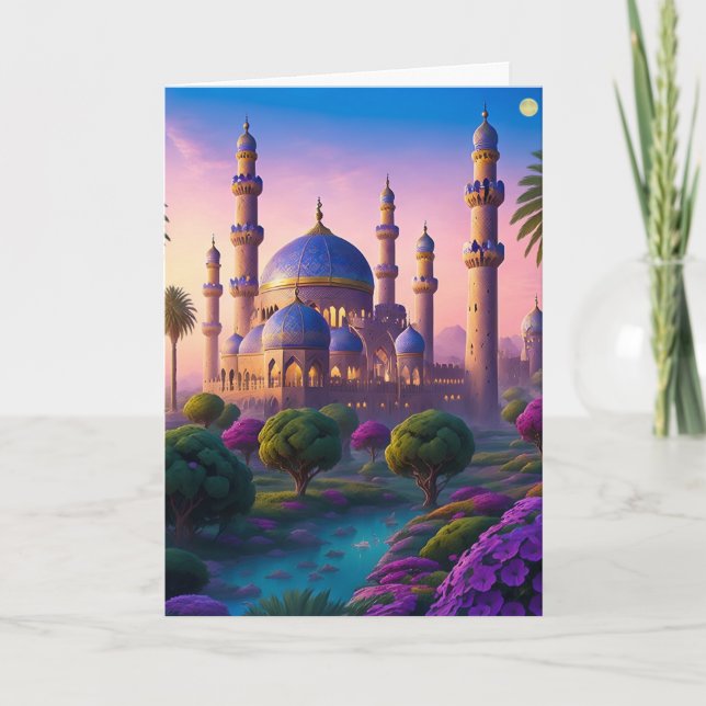 Oasis of the Minaret Castle Holiday Card (Front)