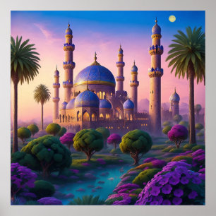 Oasis of the Minaret Castle Poster