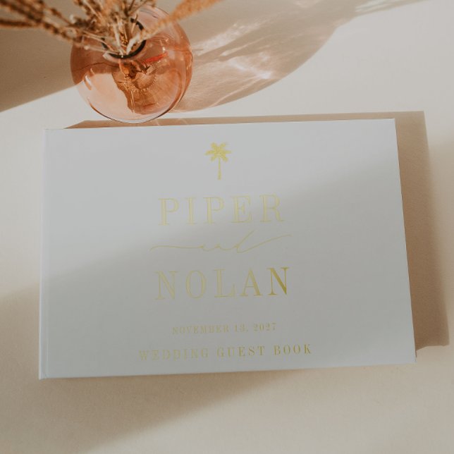 OASIS | Palm Modern Minimalist Wedding Guest Book (Creator Uploaded)