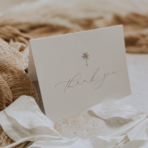 OASIS Palm Tree Wedding Photo Thank You Card