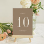 OASIS Taupe Wedding Table Number Card<br><div class="desc">OASIS | Modern Minimalist Taupe,  wedding table number card. Please note that table number cards must be numbered and added to your cart individually.</div>
