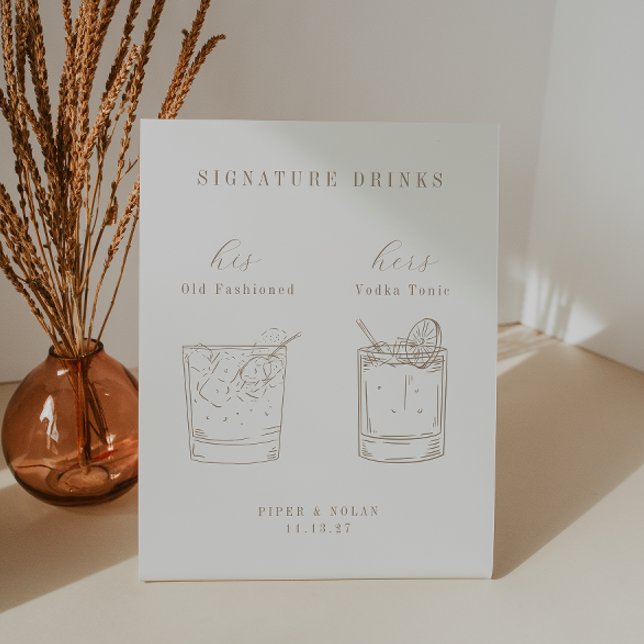 OASIS Wedding Signature Drinks Pedestal Sign (Creator Uploaded)