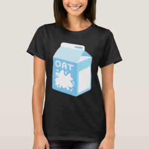 Oat Milk Carton Breakfast Food Vegan Snack Vegetar T-Shirt