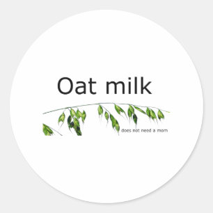 Oat milk classic round sticker