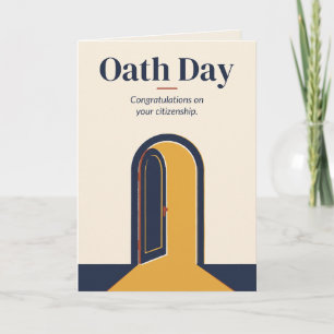 Oath Day Citizenship Congratulations Card