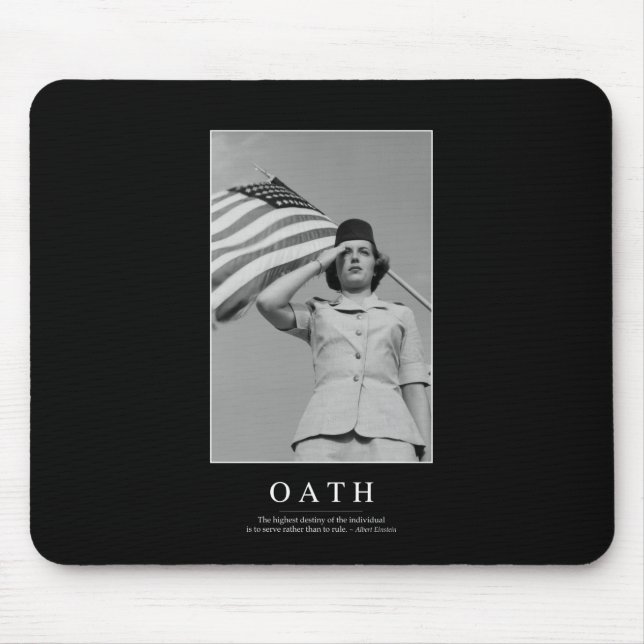 Oath: Inspirational Quote Mouse Mat (Front)