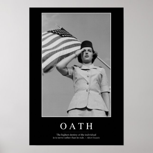 Oath: Inspirational Quote Poster (Front)