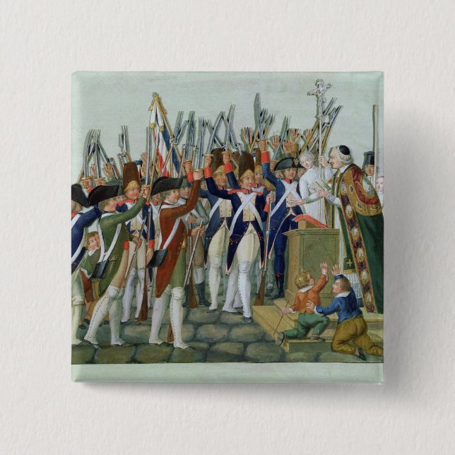 Oath of the Districts, February 1790 15 Cm Square Badge (Front)