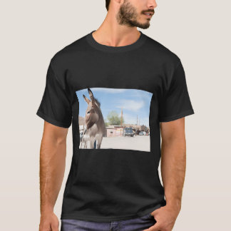 Oatman donkey in main street of small old ghost to T-Shirt