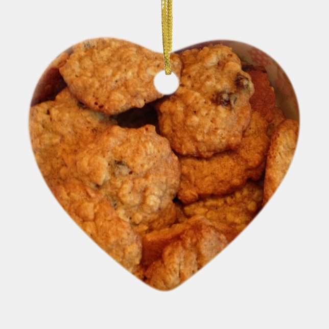 Oatmeal Cookies Ceramic Tree Decoration (Front)