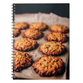 Oatmeal cookies with raisin notebook