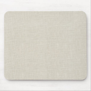 Oatmeal Tan Faux Linen Fabric Textured Background Mouse Mat